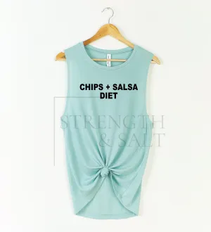 Chips   Salsa Diet Muscle Tank