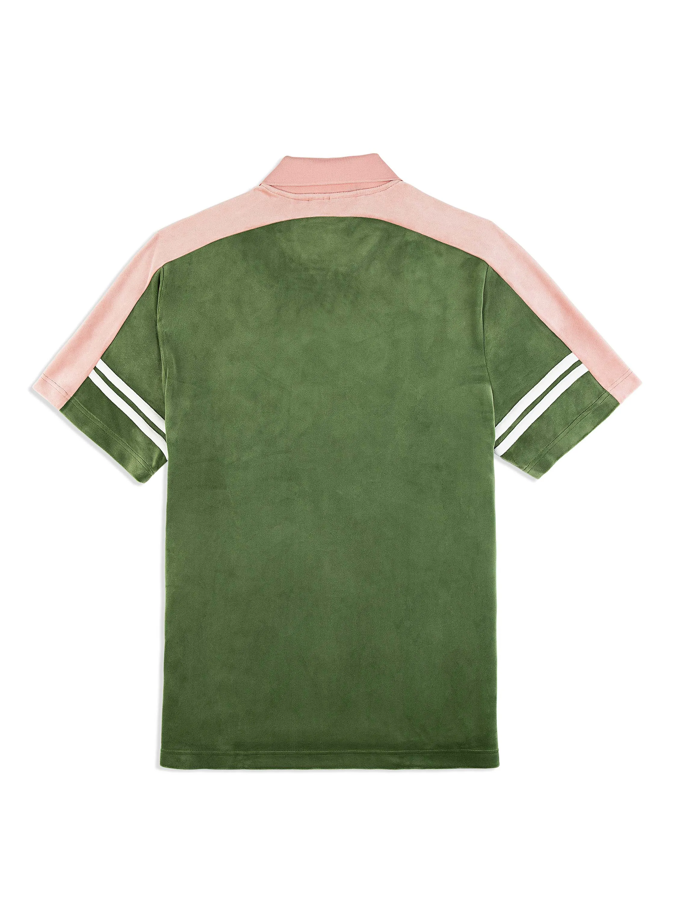 Cielo Velour Polo- Bronze Green