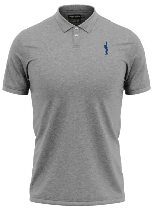 CLASSIC FIT SOLID GRAY CRICKET POLO SHIRT