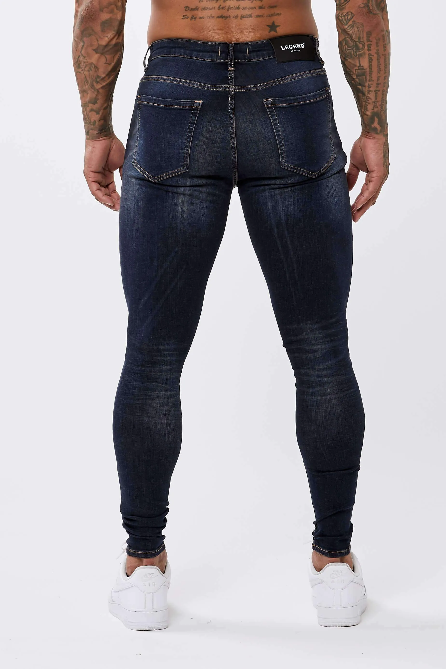 CLASSIC INDIGO BLUE SPRAY ON JEANS