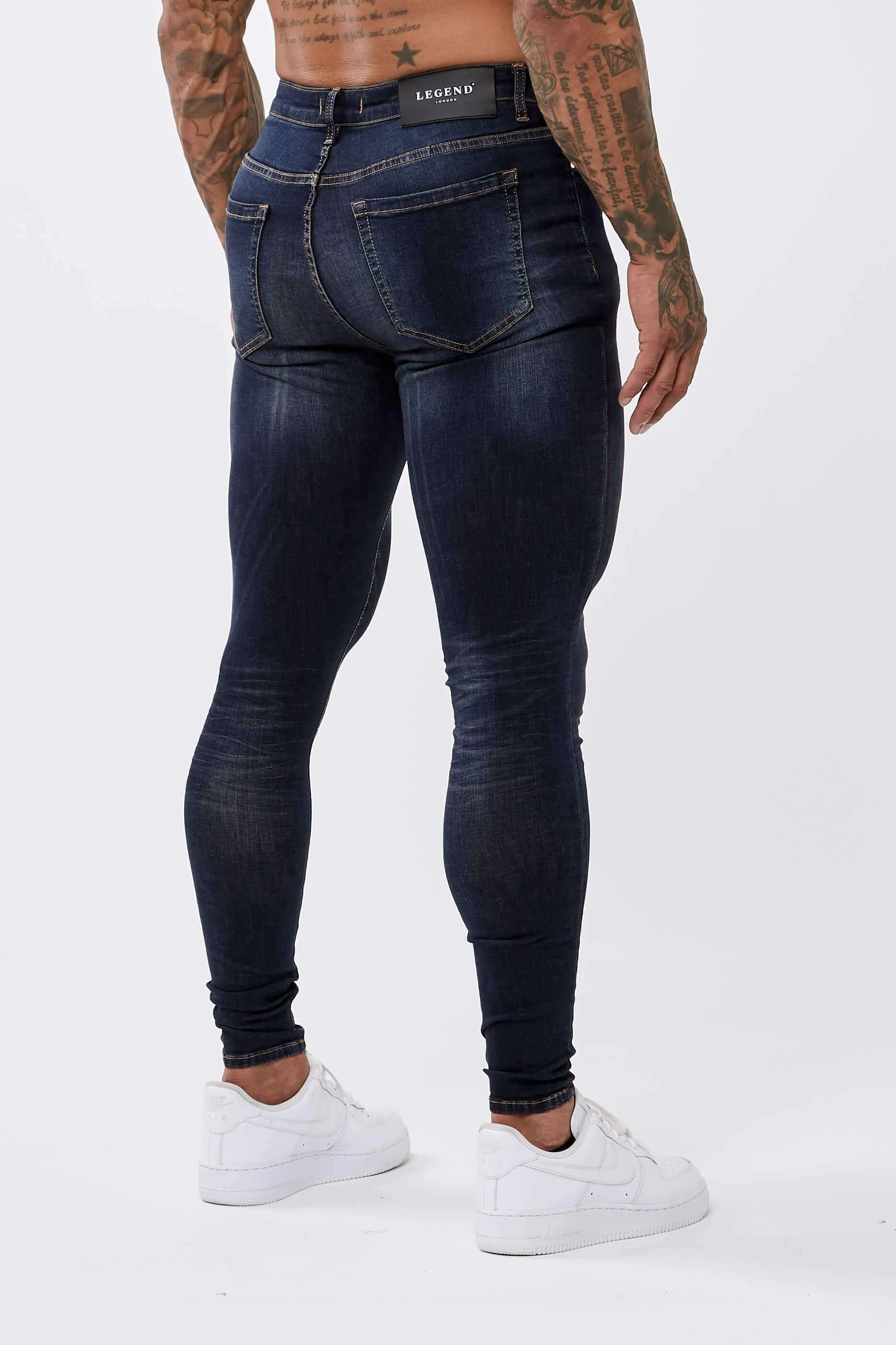 CLASSIC INDIGO BLUE SPRAY ON JEANS