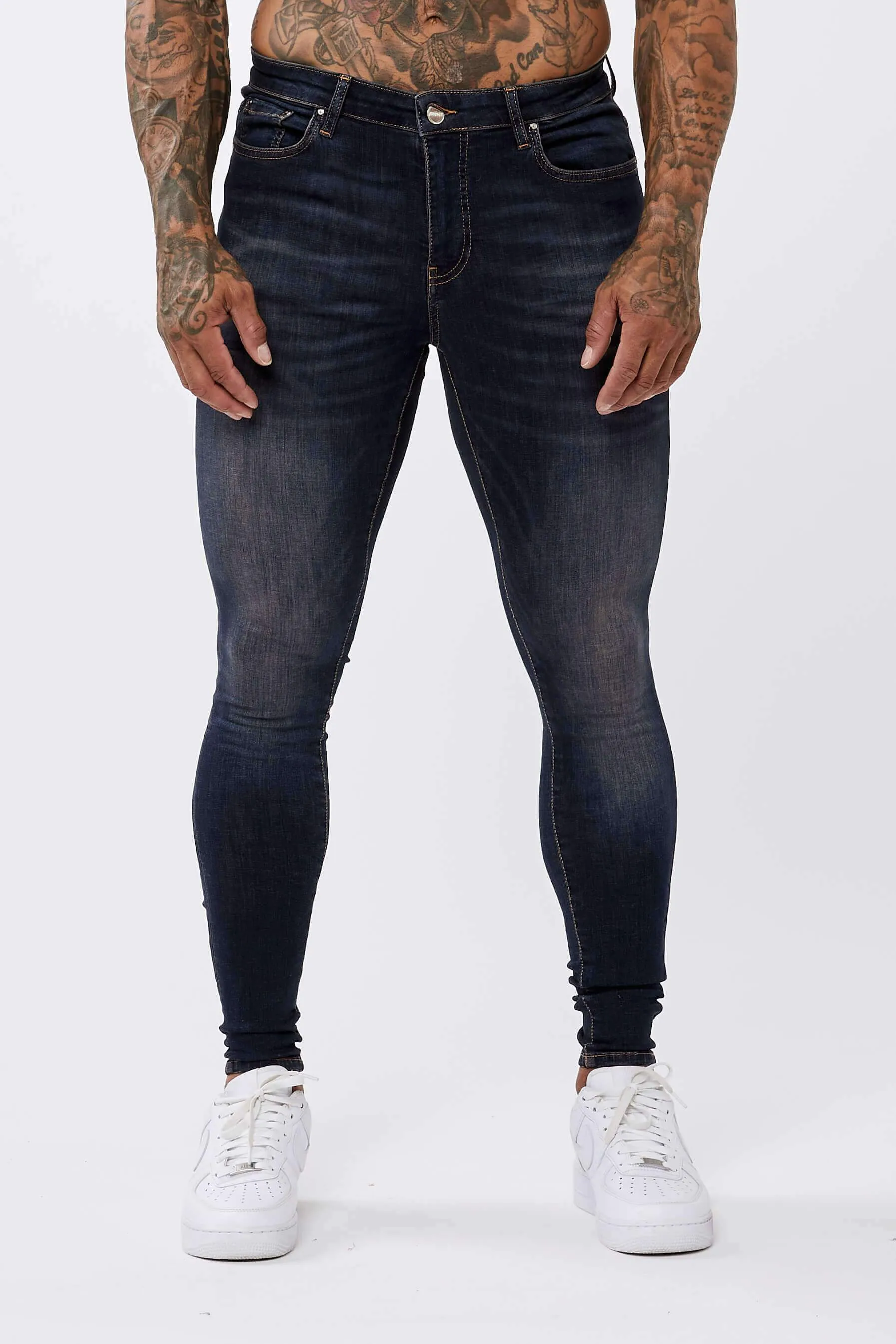 CLASSIC INDIGO BLUE SPRAY ON JEANS