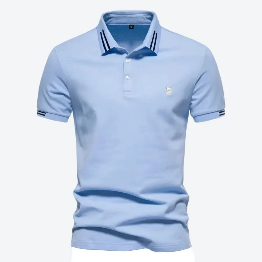 Classic Striped Collar Polo Shirts