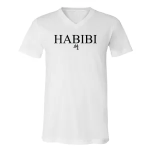Classic White and Black Habibi V-Neck