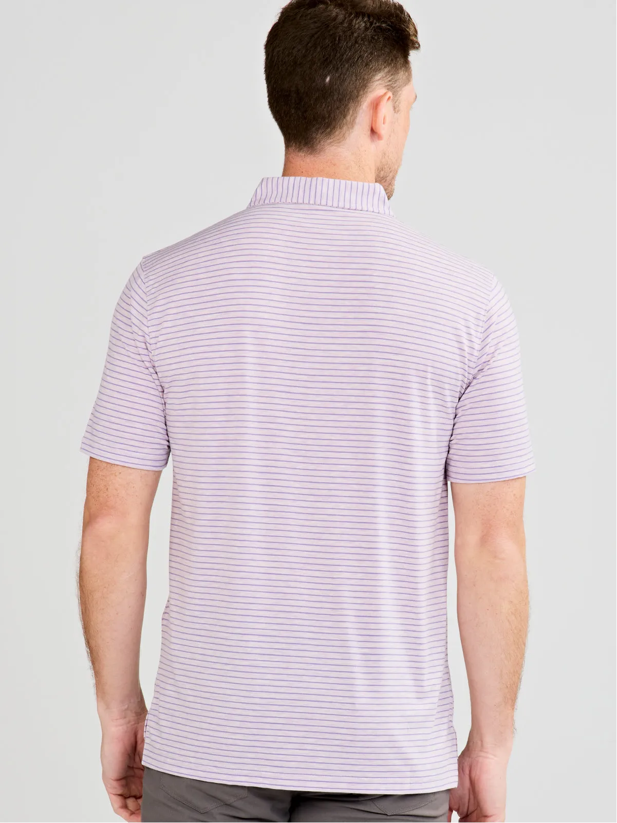 Cloud Polo - Brookline Stripe - Clemson