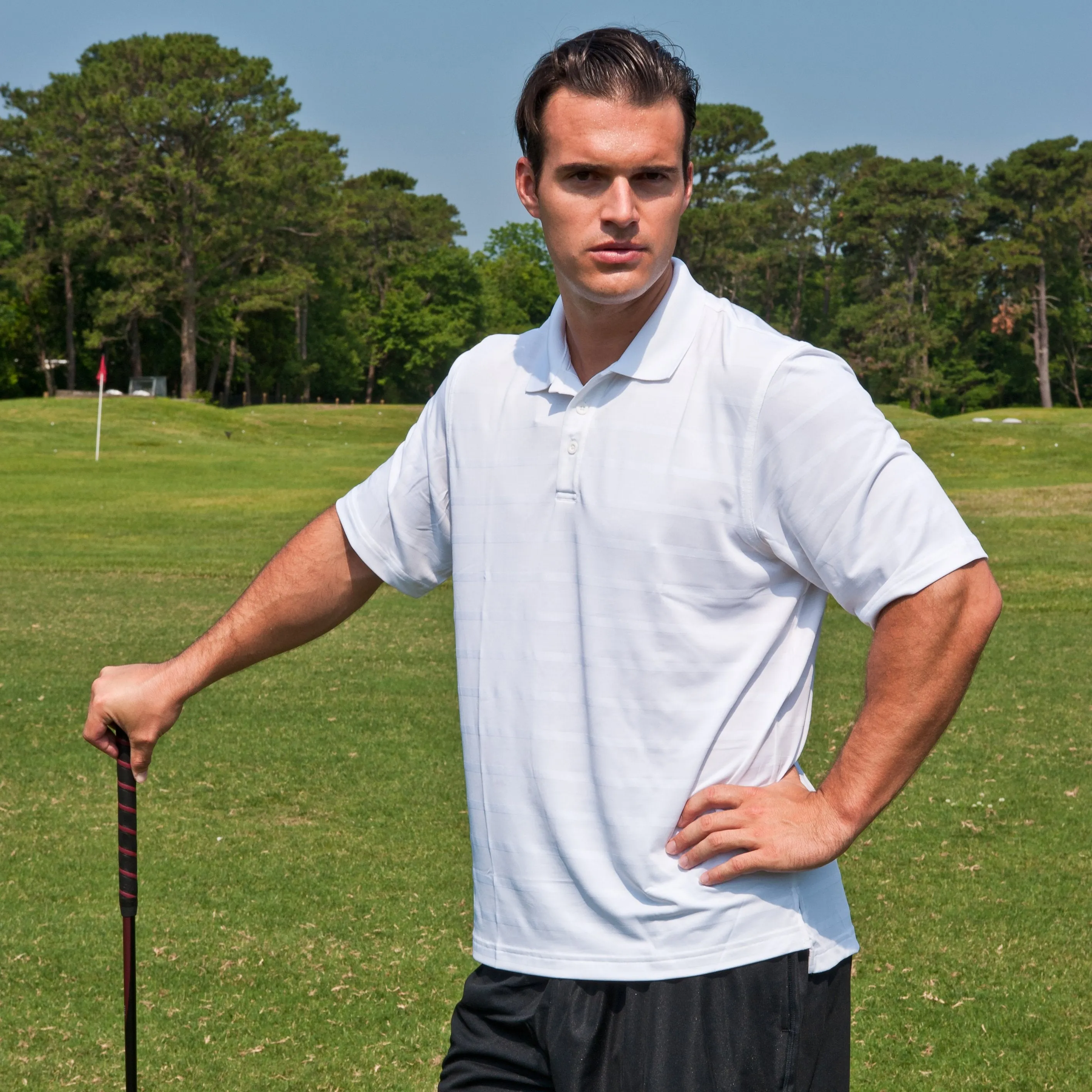 Collared Jersey Pique Polo - Left Chest Logo