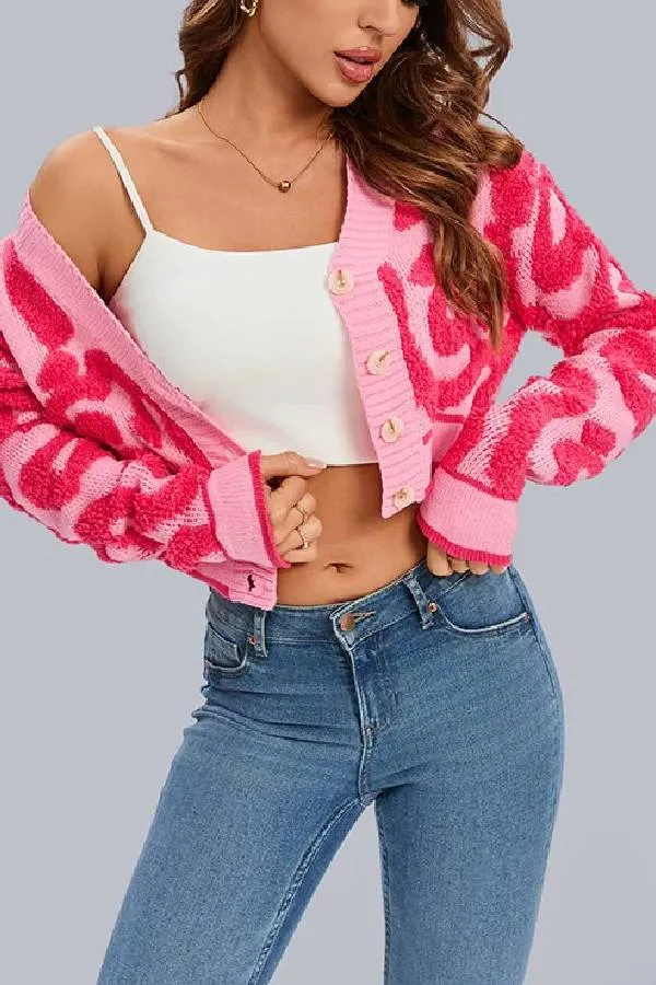 Color Block V-neck Knit Sweaters
