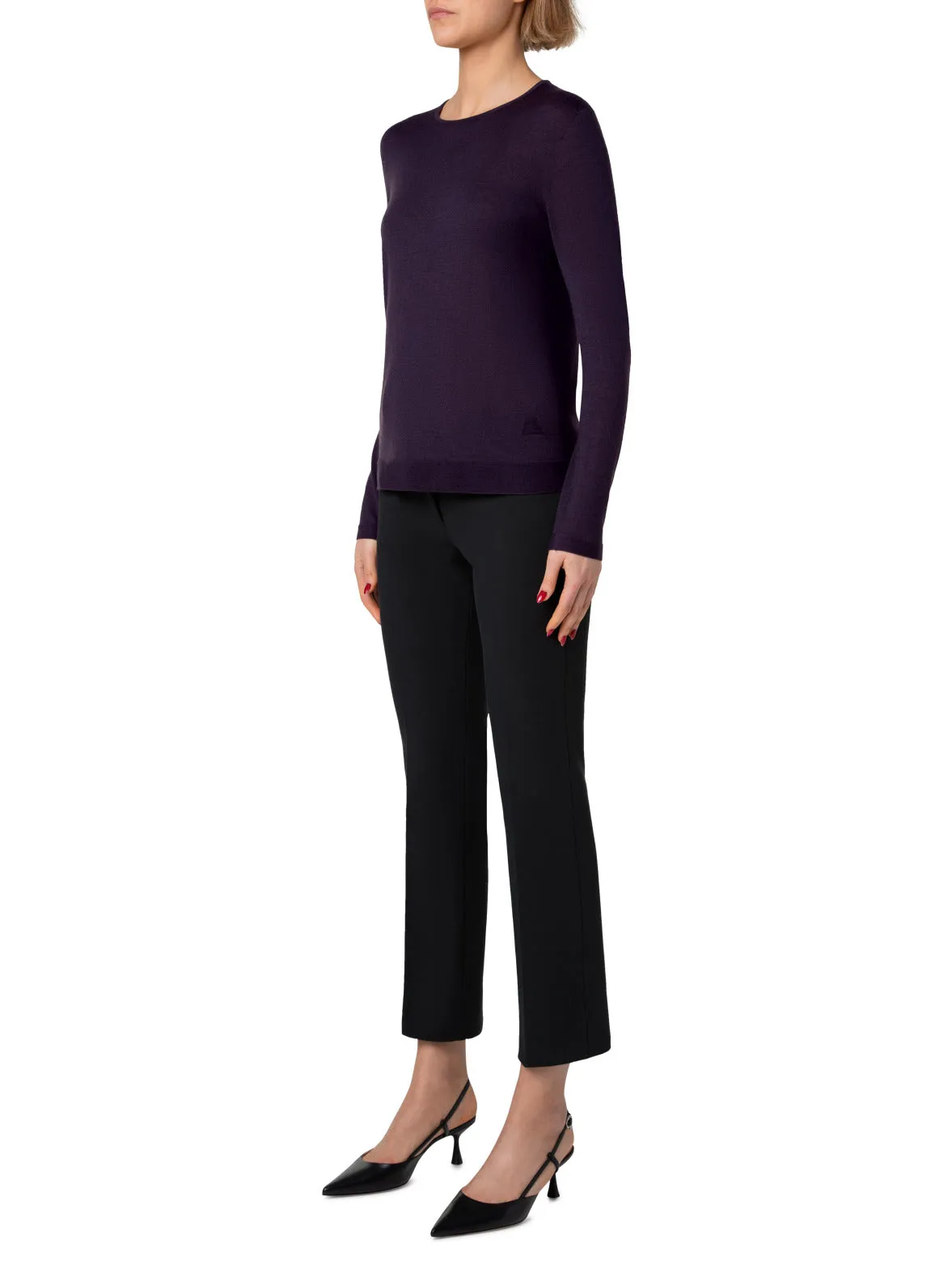 Crew Neck Cashmere Silk Sweater