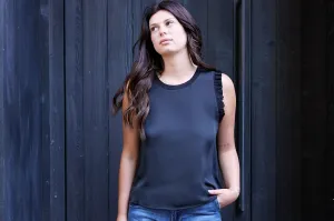 Current Air Classic Black Sleeveless Blouse