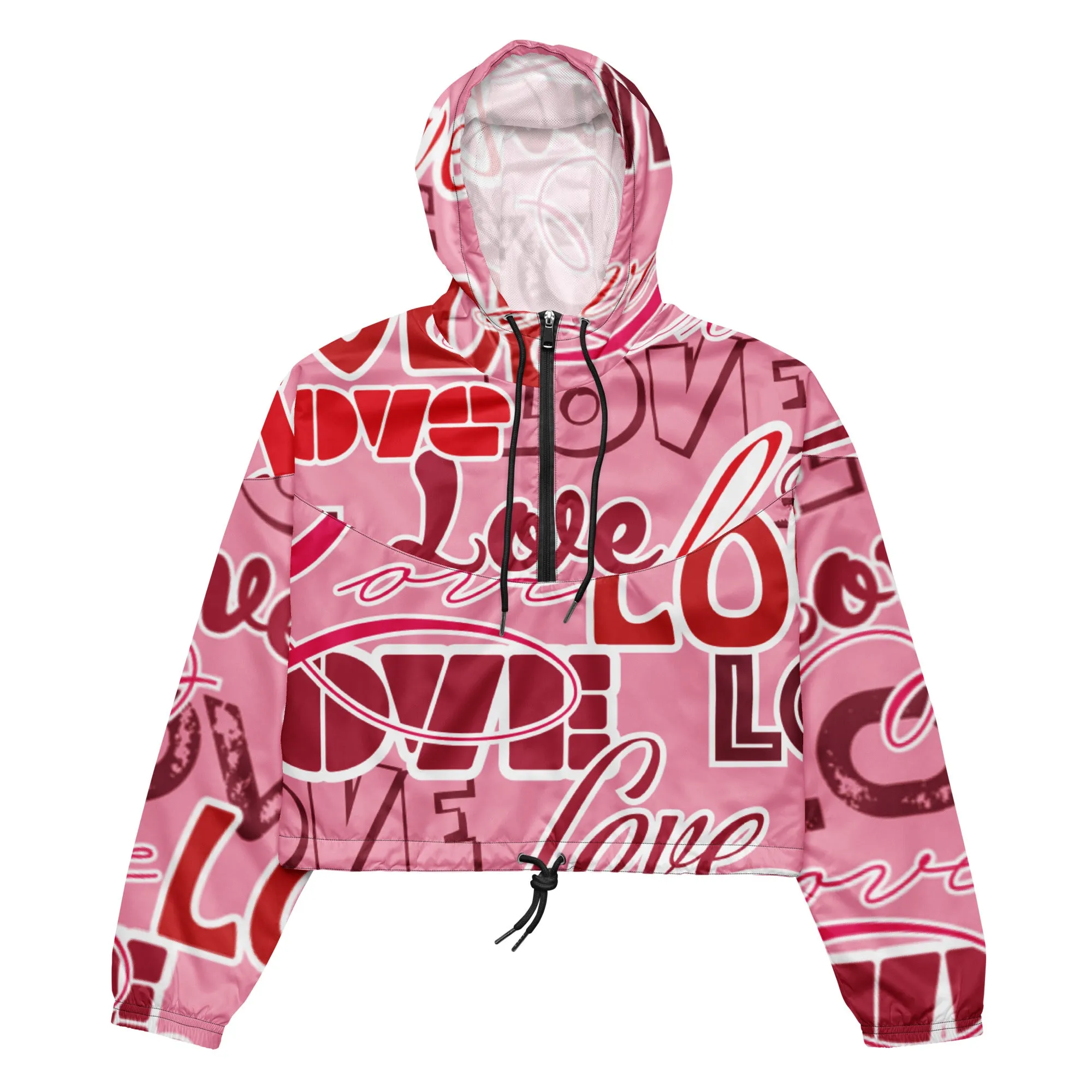 Custom Drip's Love Women’s cropped windbreaker