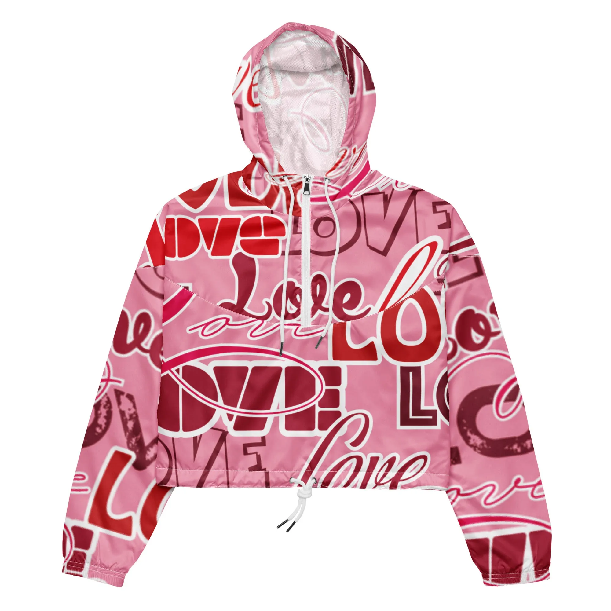 Custom Drip's Love Women’s cropped windbreaker