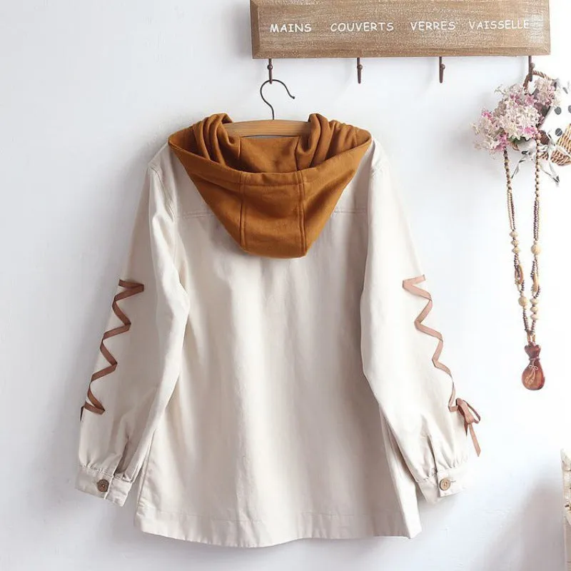 CUTE KOALA EMBROIDERED HOODED JACKET UB2800