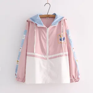 CUTE SAILING EMBROIDERED HOODED JACKET UB2790