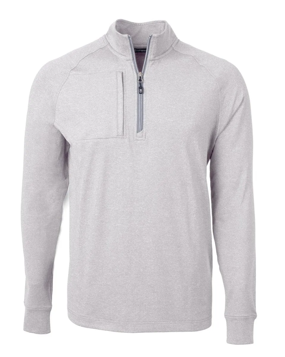 Cutter & Buck Men's Adapt Eco Knit Heather Quarter Zip Pullover