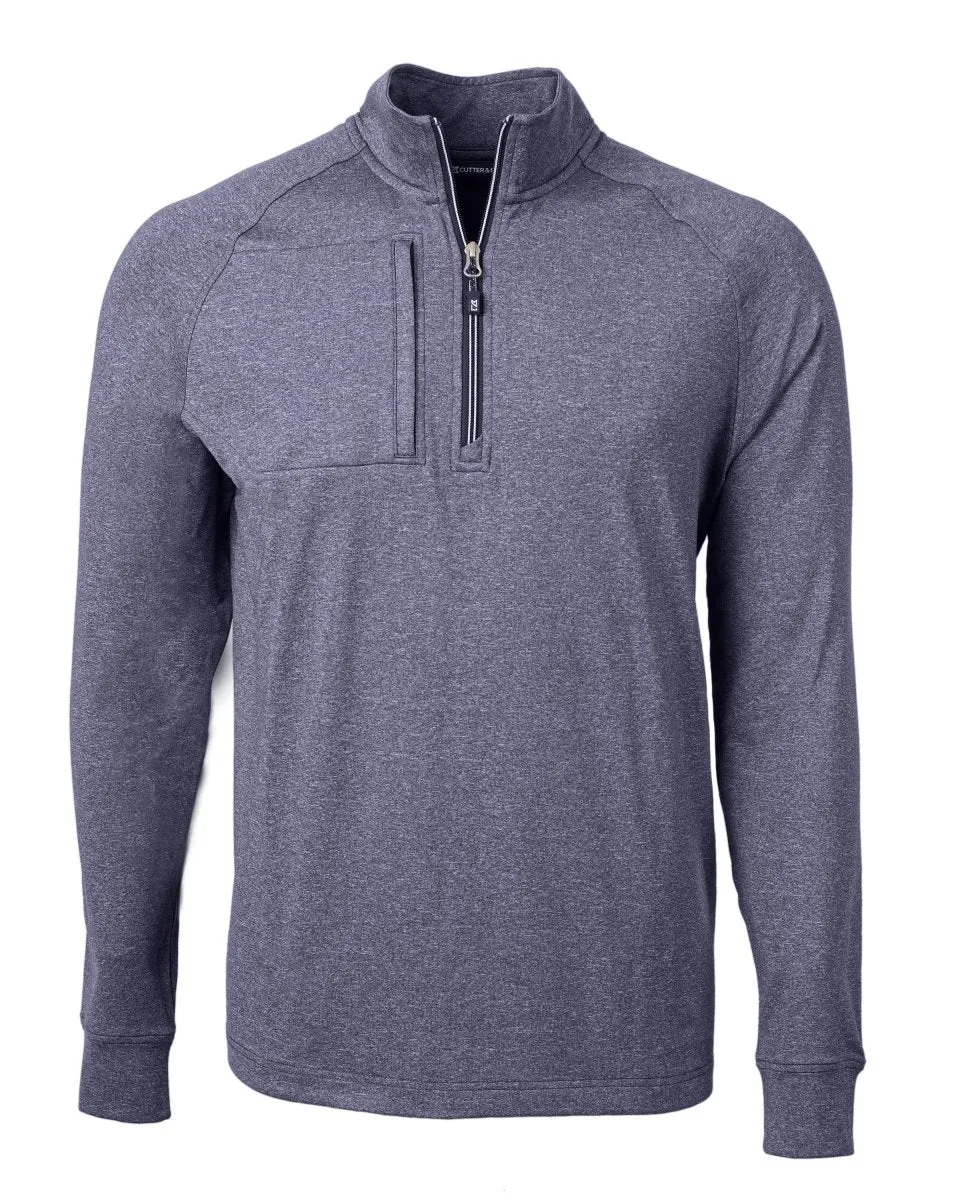 Cutter & Buck Men's Adapt Eco Knit Heather Quarter Zip Pullover