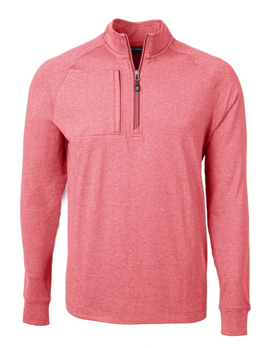 Cutter & Buck Men's Adapt Eco Knit Heather Quarter Zip Pullover