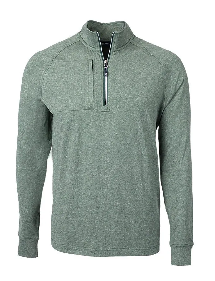 Cutter & Buck Men's Adapt Eco Knit Heather Quarter Zip Pullover