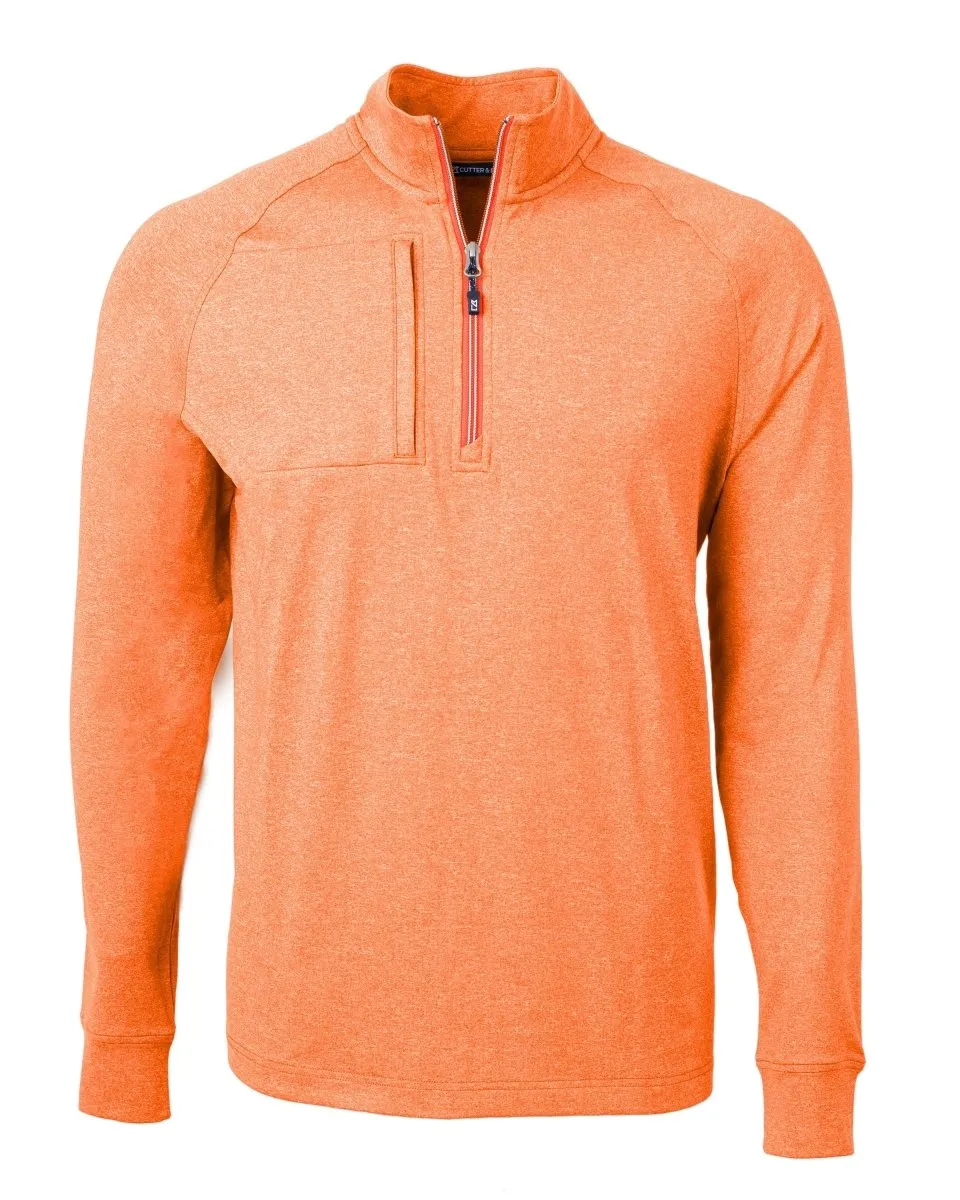 Cutter & Buck Men's Adapt Eco Knit Heather Quarter Zip Pullover