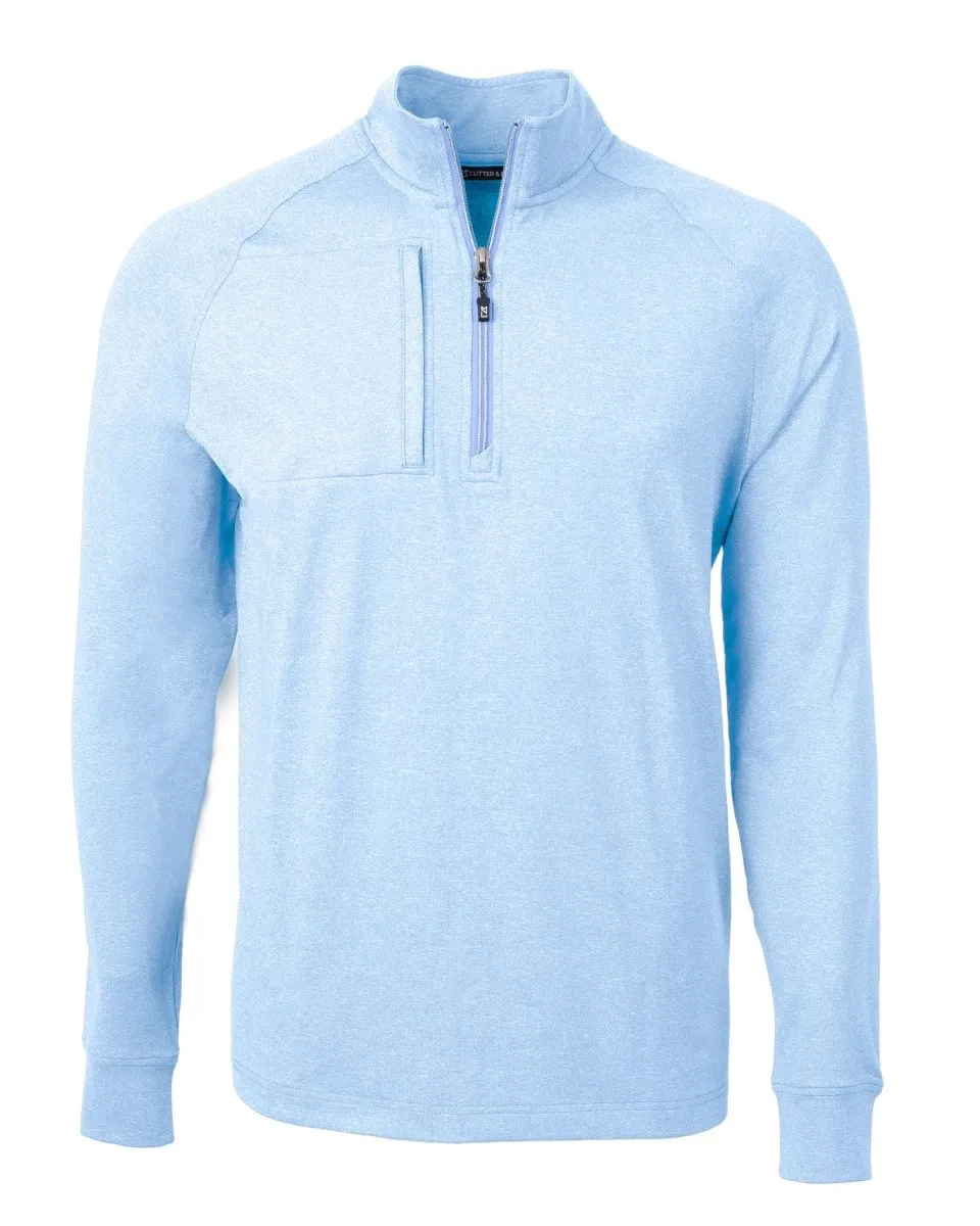 Cutter & Buck Men's Adapt Eco Knit Heather Quarter Zip Pullover