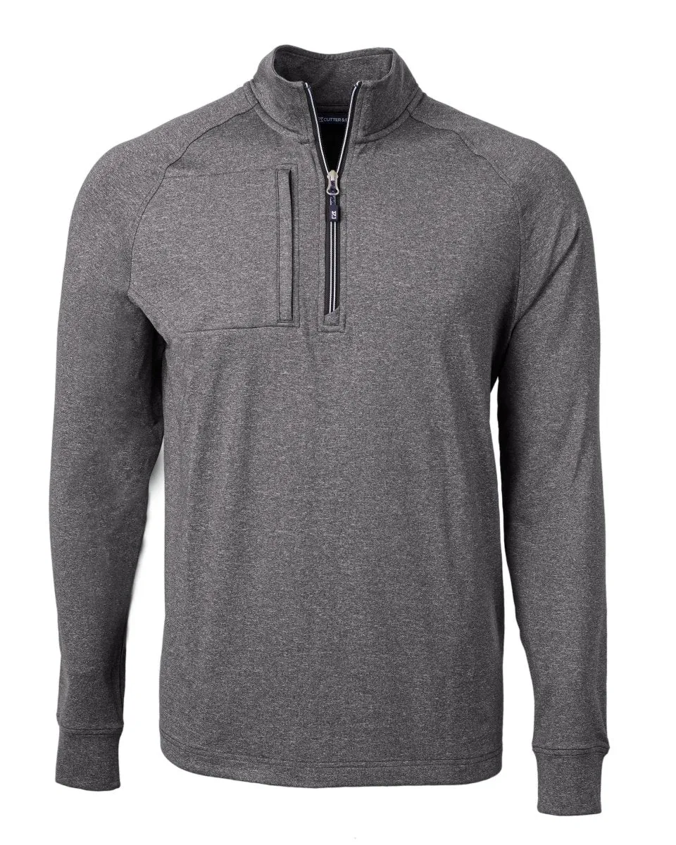 Cutter & Buck Men's Adapt Eco Knit Heather Quarter Zip Pullover