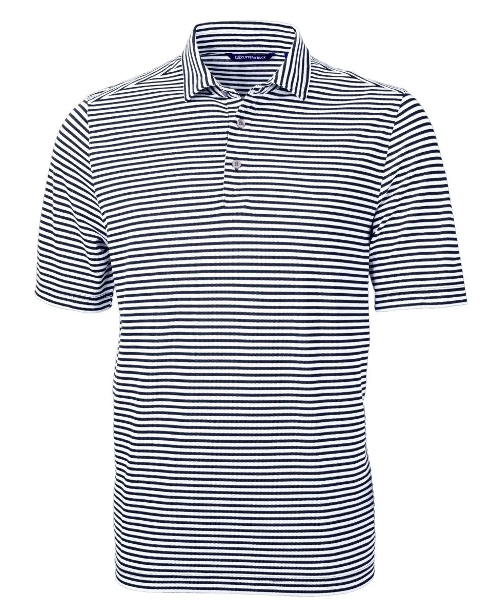 Cutter & Buck Men's Virtue Eco Pique Stripe Recycled Polo
