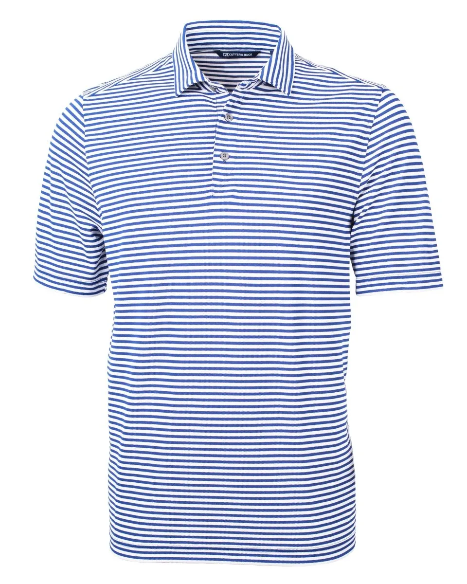 Cutter & Buck Men's Virtue Eco Pique Stripe Recycled Polo