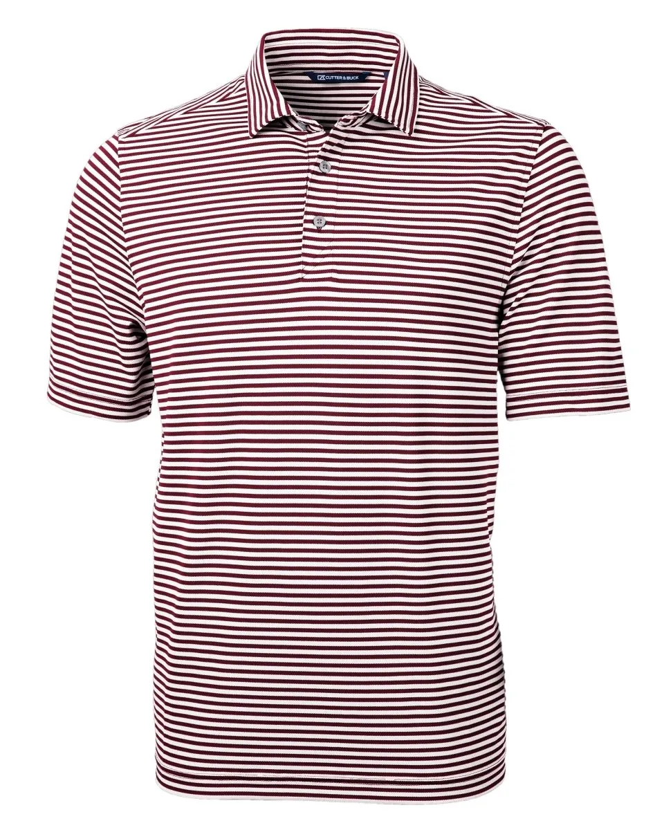 Cutter & Buck Men's Virtue Eco Pique Stripe Recycled Polo