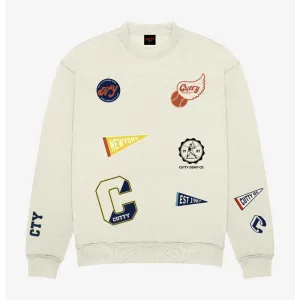 Cutty Beam Crew Neck Sweater - Cream