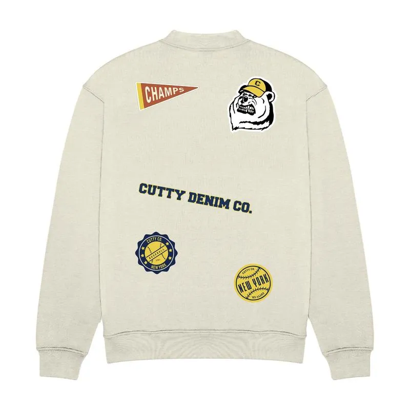 Cutty Beam Crew Neck Sweater - Cream