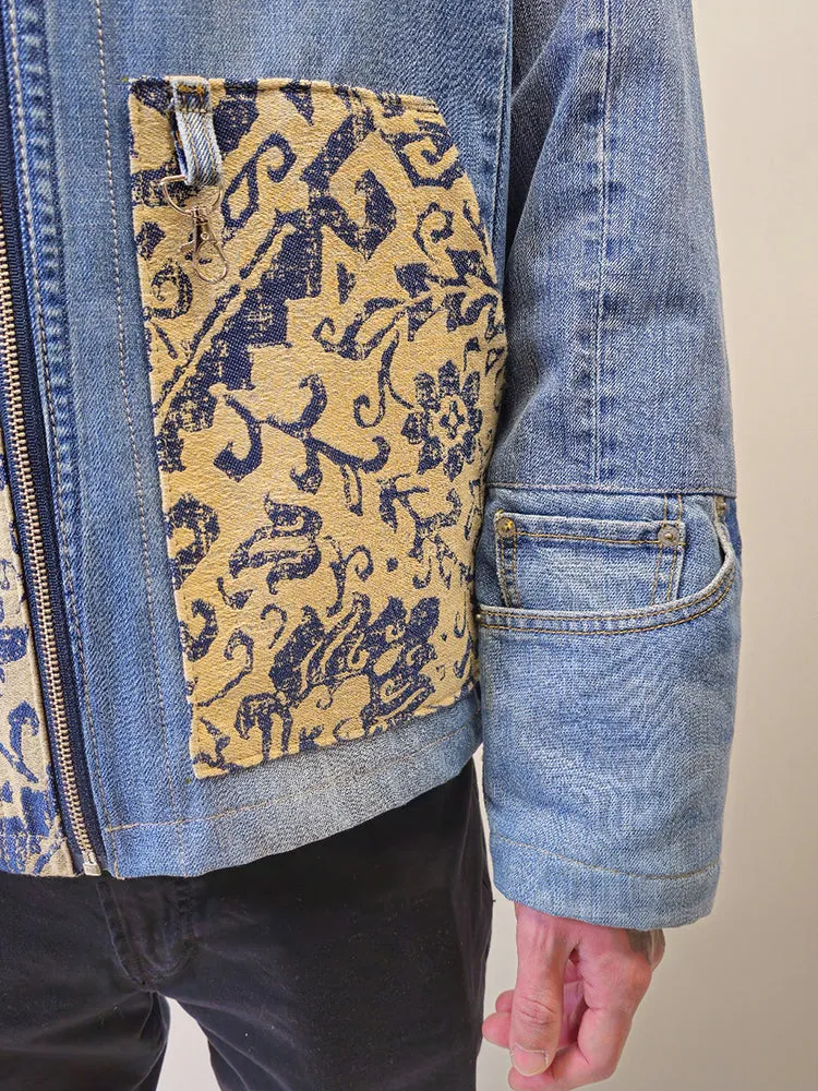 Denim Floral Jacket