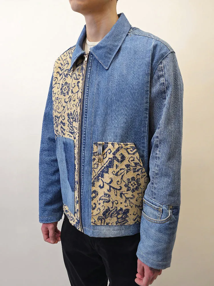 Denim Floral Jacket