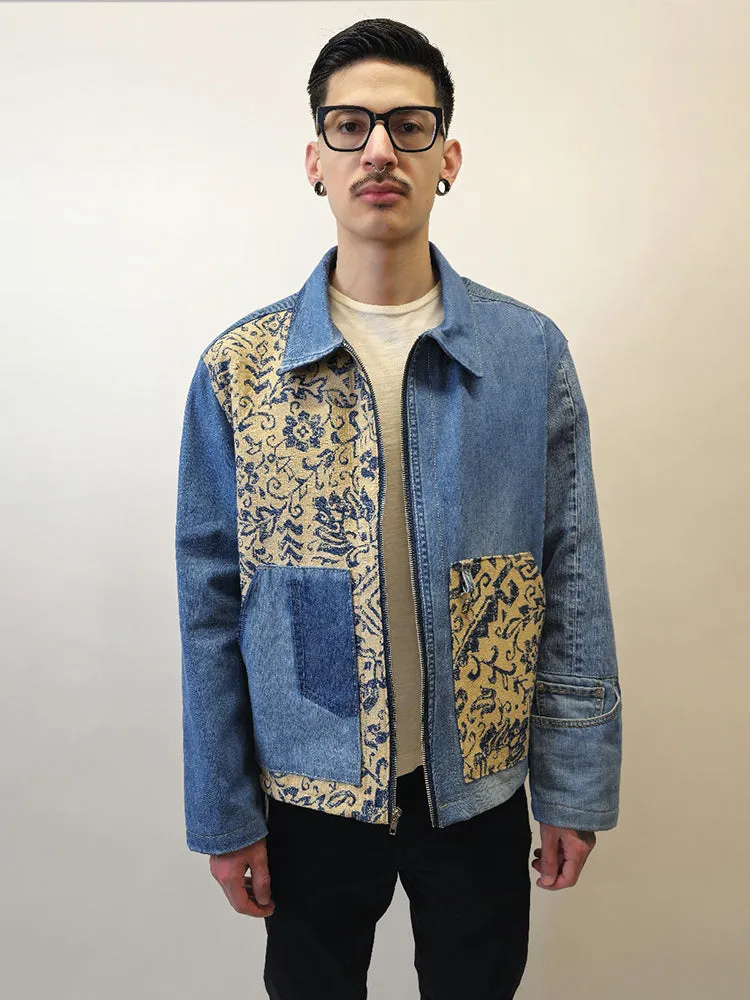 Denim Floral Jacket