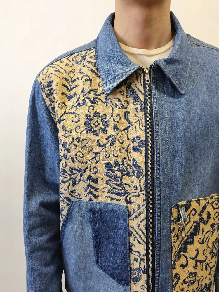 Denim Floral Jacket