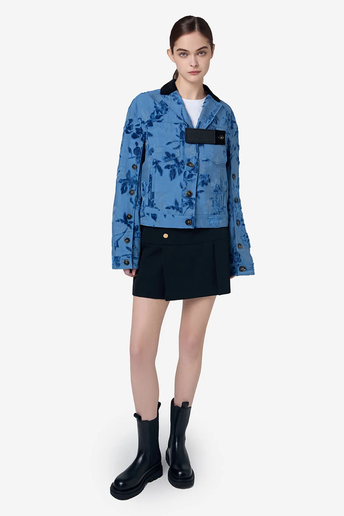 DENIM JACQUARD JACKET