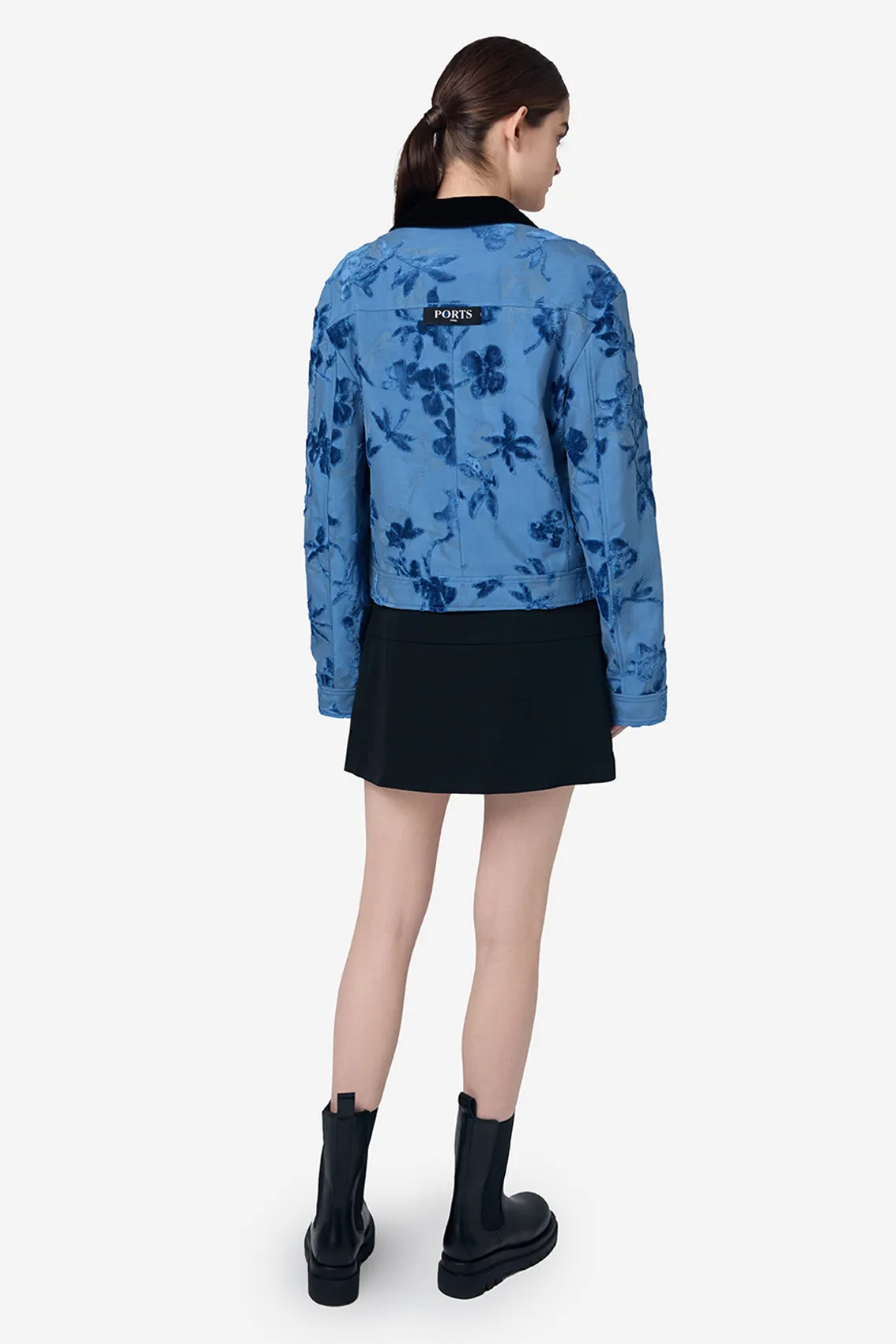 DENIM JACQUARD JACKET