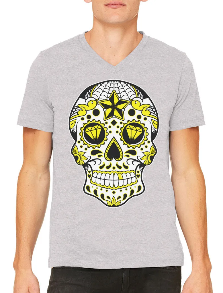 Dia De Los Muertos Sugar Skull Men's V-neck T-shirt