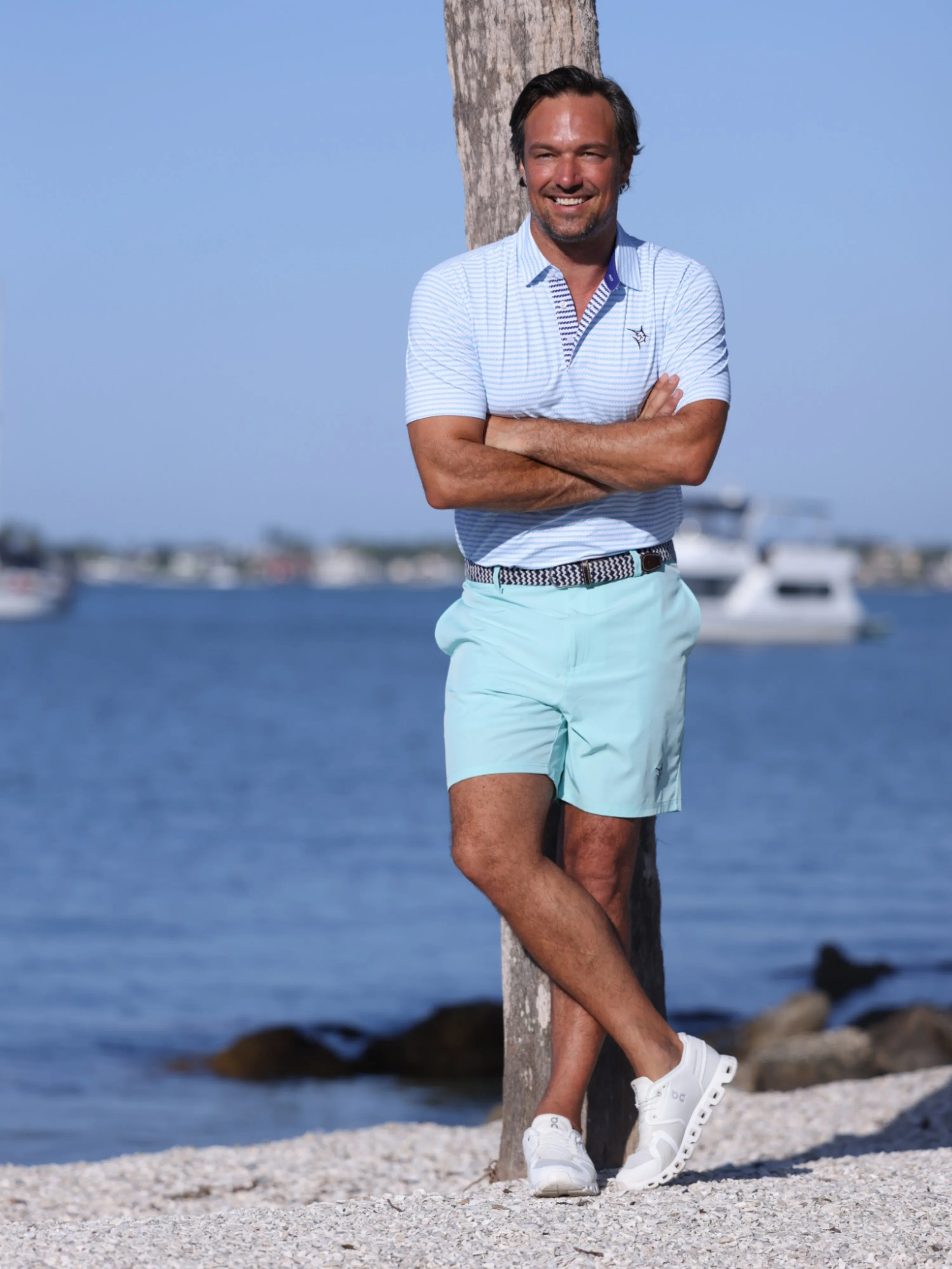 Dockline Striped Polo