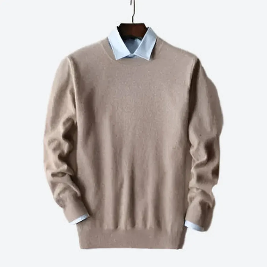 Elegant Crew Neck Wool Sweaters