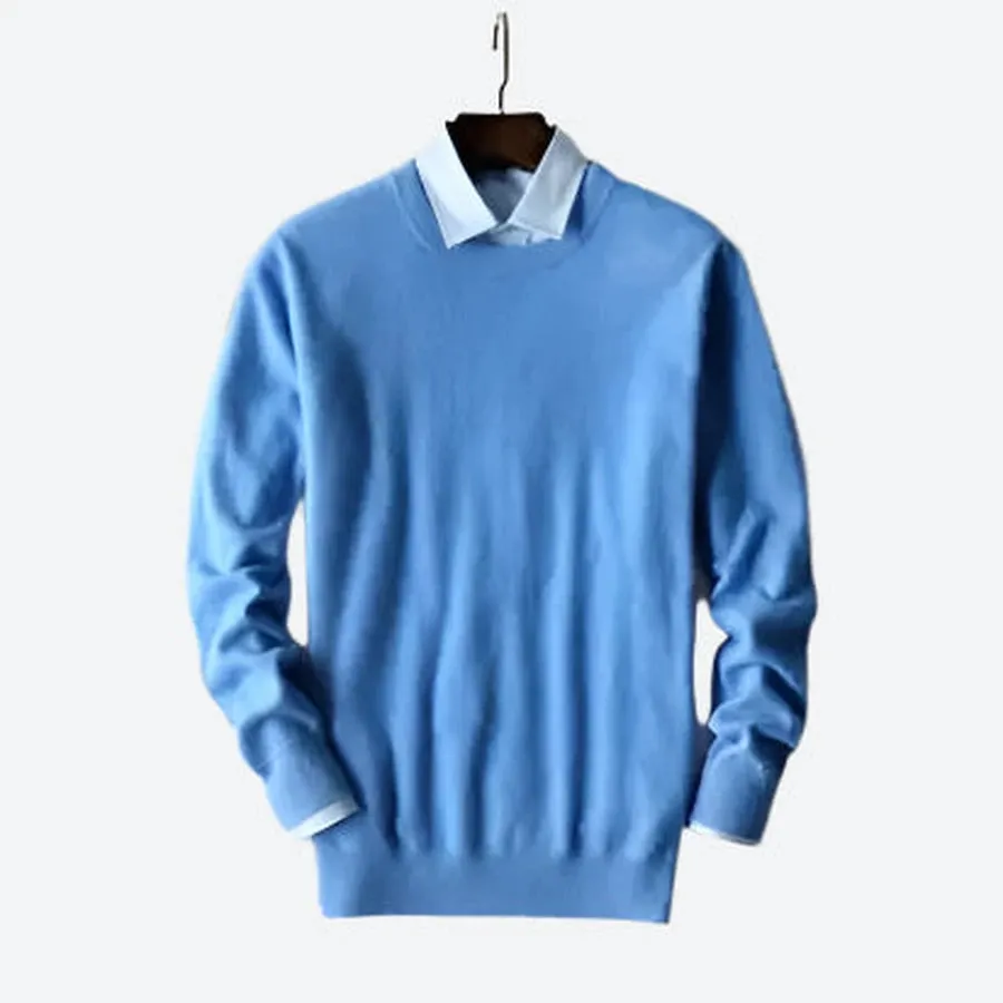 Elegant Crew Neck Wool Sweaters
