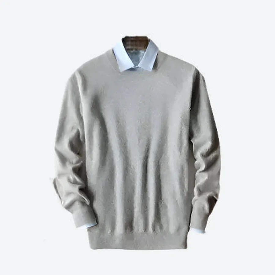 Elegant Crew Neck Wool Sweaters