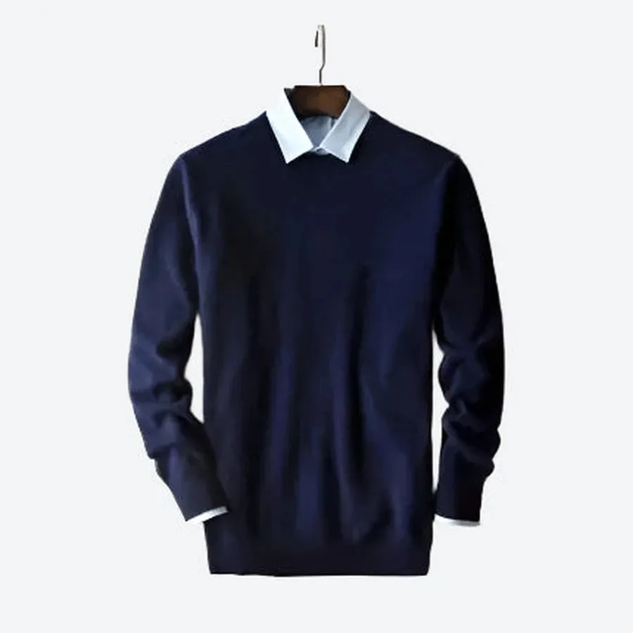 Elegant Crew Neck Wool Sweaters