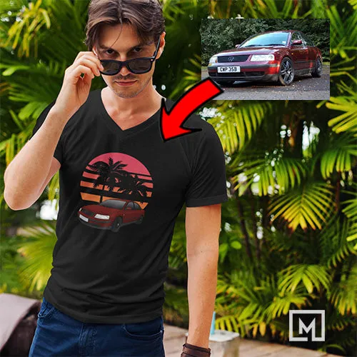 European Cars | Custom Print for Men | V-Neck T-shirt