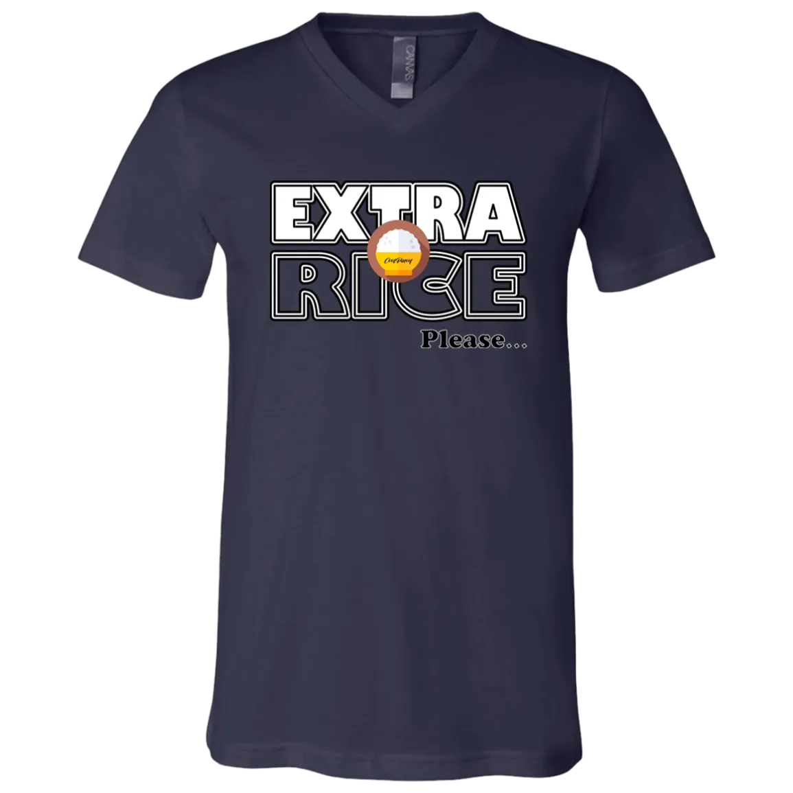 Extra Rice Please Unisex Jersey V-Neck T-Shirt