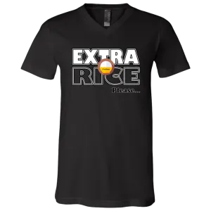Extra Rice Please Unisex Jersey V-Neck T-Shirt