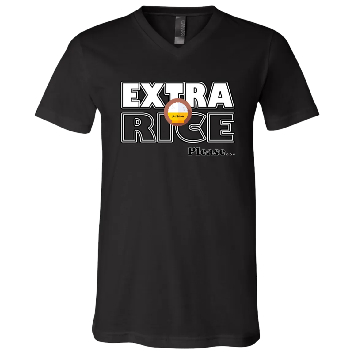 Extra Rice Please Unisex Jersey V-Neck T-Shirt