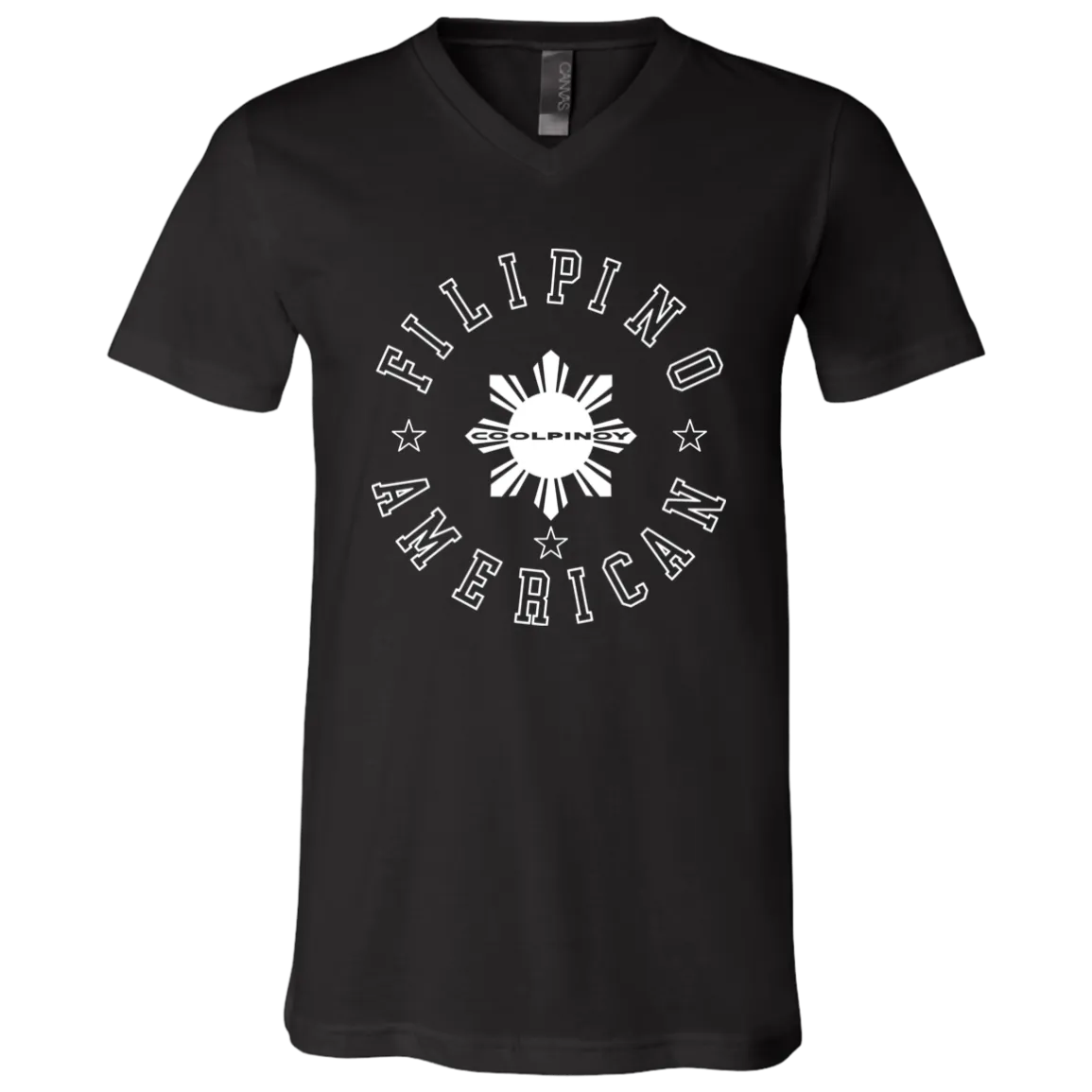 Filipino American White Sun Unisex Jersey V-Neck T-Shirt