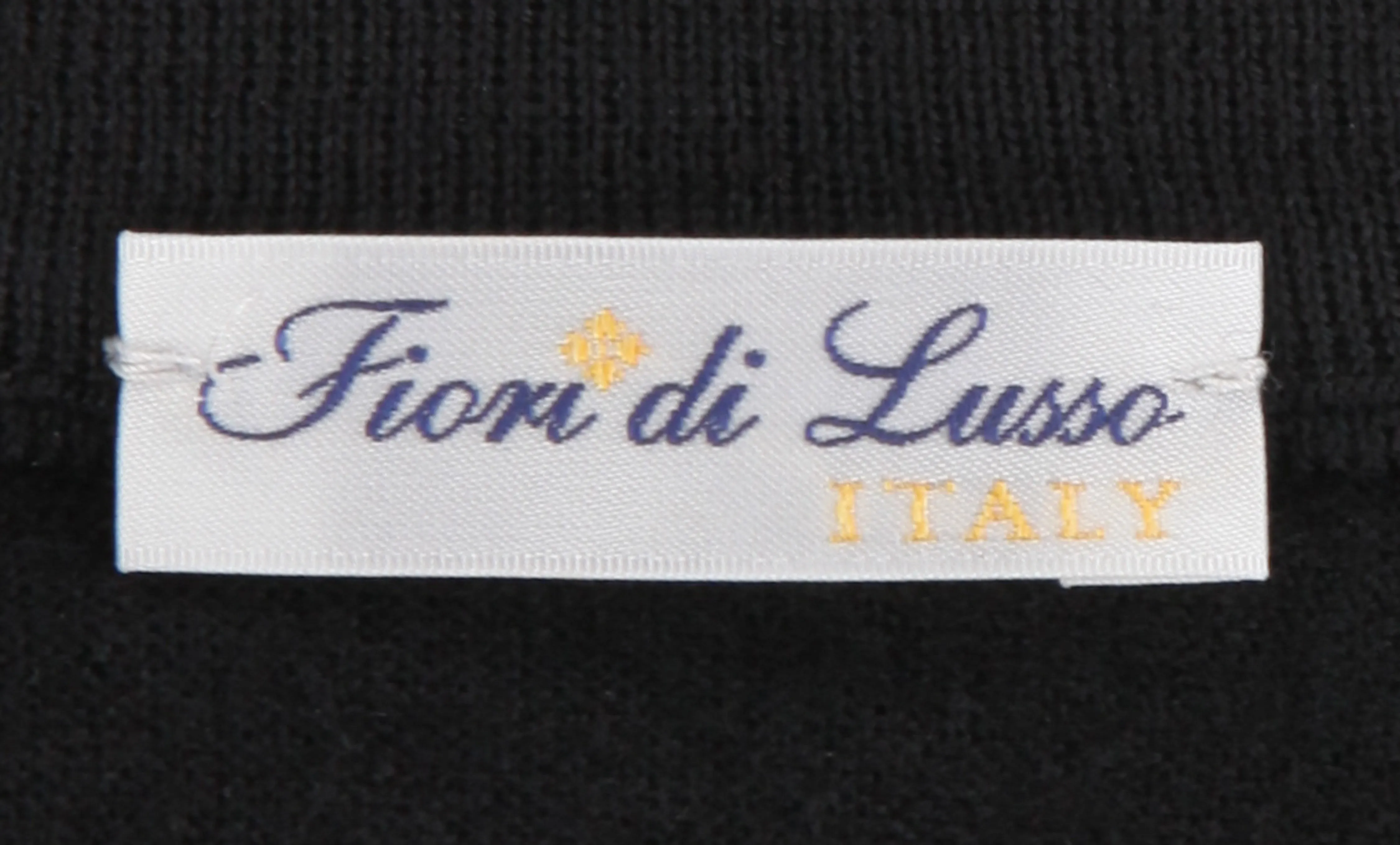 Fiori Di Lusso Black V-Neck Sweater