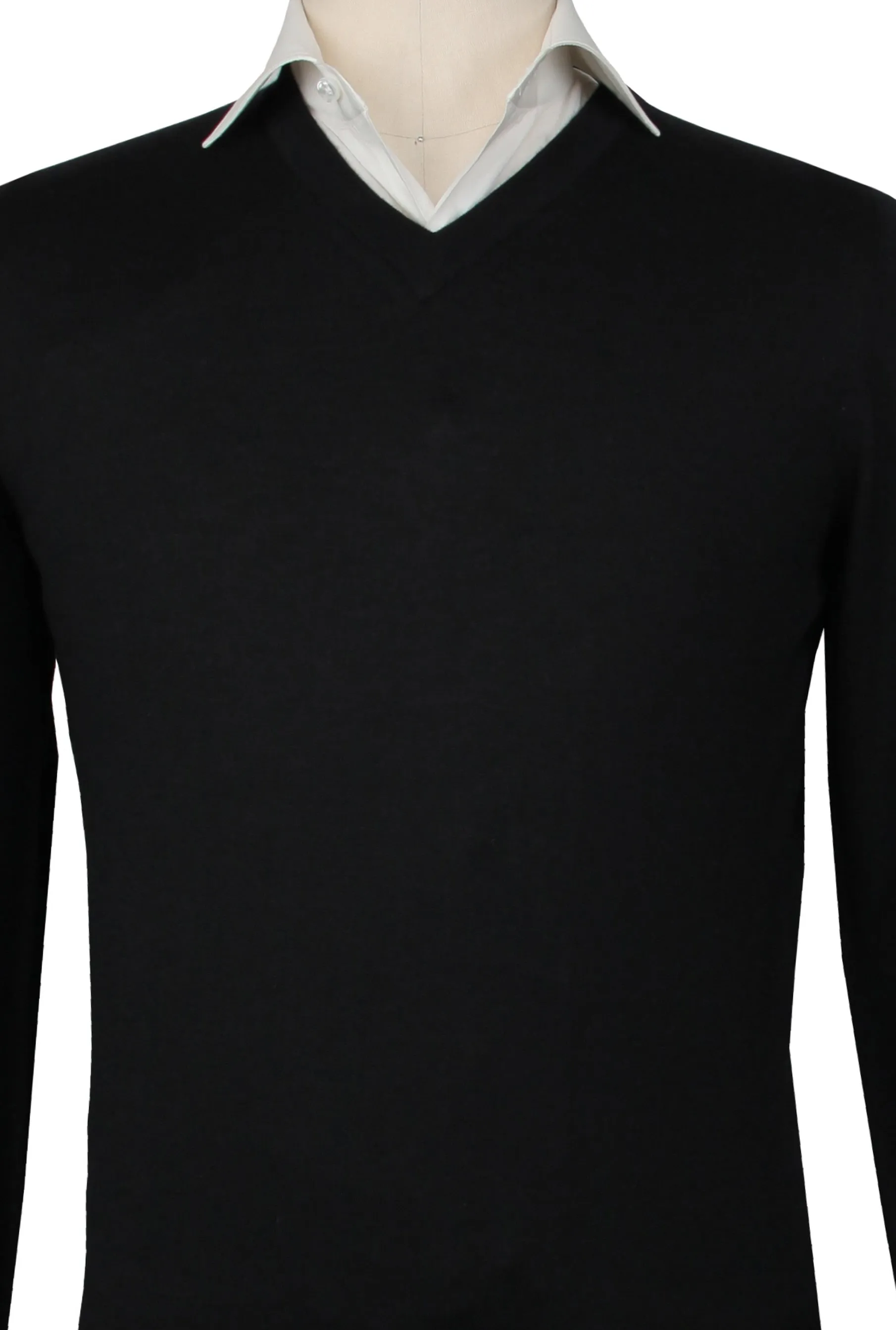Fiori Di Lusso Black V-Neck Sweater