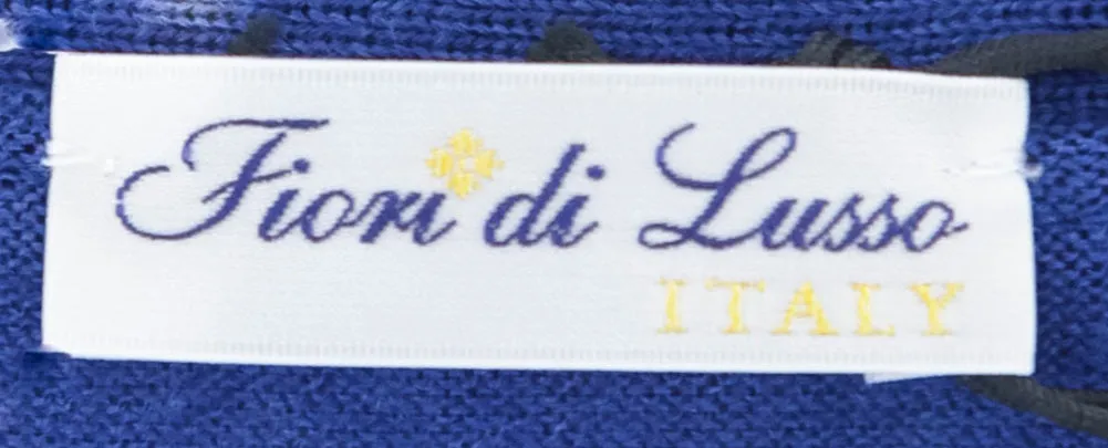 Fiori Di Lusso Blue V-Neck Cardigan