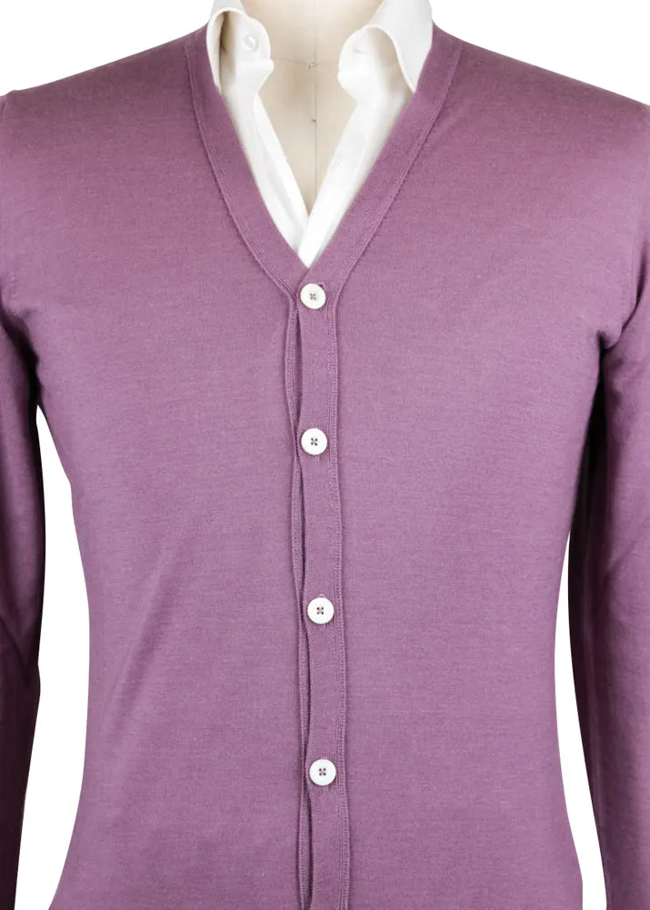 Fiori Di Lusso Purple V-Neck Cardigan